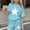 Blue, variant on Girls Short Sleeve and Shorts Set Girls Crewneck 2 Piece T Shirt with Elastic Waist Shorts Set Red Size 9-10Years