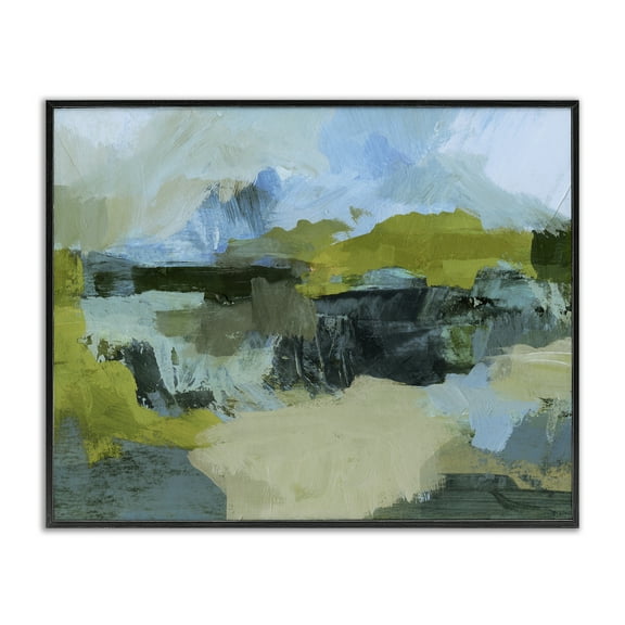 Stupell Industries Expressive Landscape Abstract Abstract Painting Black Framed Art Print Wall Art, 14 x 11