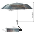 thumbnail image 3 of Compact Sun Umbrella Windproof Travel Umbrellas for Rain Strong Portable UV Protection Misty Morning in Forest, 3 of 8