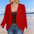 thumbnail image 2 of Timegard Lightweight Cardigan for Women Casual Loose Eyelet Long Sleeve Open Front Jackets Fall Fashion, 2 of 5