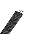 thumbnail image 2 of 25 Ft - 1 In Expandable Braided Cable Sleeving, PET Cable Management, Wire Wrap Loom Tube, Black, 2 of 7