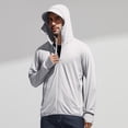thumbnail image 7 of JoveMarine Men and Women UPF 50+ Sun Protection - Lightweight Fishing Shirts for Men Long Sleeve Zip Up Hoodie Couple Skin Sun Protection Breathable Water Resistant Workwear,Light Gray L, 7 of 7