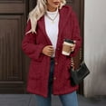 thumbnail image 2 of Weiqiqre Womens Fall Fashion Winter Hooded Cardigans Button Up Cable Knit Coats Jackets Outerwear with Pockets, 2 of 9