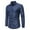 Blue, variant on Floenr Mens T Shirts,Men's Printed No Iron Loose Button Lapel Long Sleeved Shirt