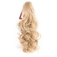thumbnail image 3 of Youloveit Ponytail Extension Claw Clip 18" 21" Wavy Curly Long Straight for Woman Synthetic Hair Extension Jaw Clip Ponytail Hairpiece Synthetic Pony Tail, 3 of 5