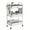 White, variant on TeoKJ 3-Tier Metal Rolling Cart with Wood Top and Pegboard, Utility Cart with Drawer, Black