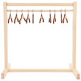 thumbnail image 1 of CNKOO 1Set Wood Doll Clothes Garment Rack Doll Cloth Hanging Rack with Hangers, 1 of 1