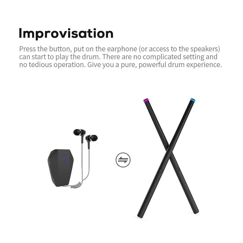 Portable Electric Air Drum Set for MIDI & Foot Transducer - Play Anywhere!