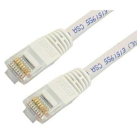 IEC M60469-14 RJ45 4Pr Cat 6 Patch Cord with Molded Snag Free Strain Relief WHITE 14'