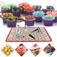 thumbnail image 2 of Alfombrilla de silicona YONGSHENG Juego de 23 piezas para hornear macarrones rojo y azul, 2 of 5