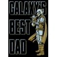 thumbnail image 2 of Men's Star Wars: The Mandalorian Father's Day Mando Galaxy's Best Dad Graphic Tee Black Large, 2 of 5