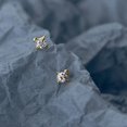 thumbnail image 1 of Moda astronauta estrella Luna Stud pendientes mujer Color plata circón asimétrico encantador Mini oreja perforada tachuelas fiesta joyería regalos Dengxun unisex, 1 of 2