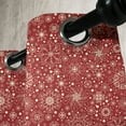 thumbnail image 3 of Ambesonne Retro Grommet Curtain, Filigree Style Snowflakes, 50" x 120", Vermilion Ivory, 3 of 6