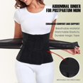 thumbnail image 4 of Abdominal Binder, Postpartum Belly Band With Lightweight Fabric And Breathable Material, Double Pull Mechanism Ensures Secure Compression For Women's, 4 of 5