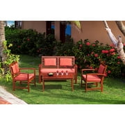 Hardwood 4-Piece Geneva Conversation Set