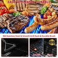 thumbnail image 4 of Upgraded Gas Grill W/Brush, 4-Burner Propane Grill Outdoor Barbecue w/Foldable Table & Hanging Basket, Portable Grill on Wheels, 36,000 BTU, 4 of 11