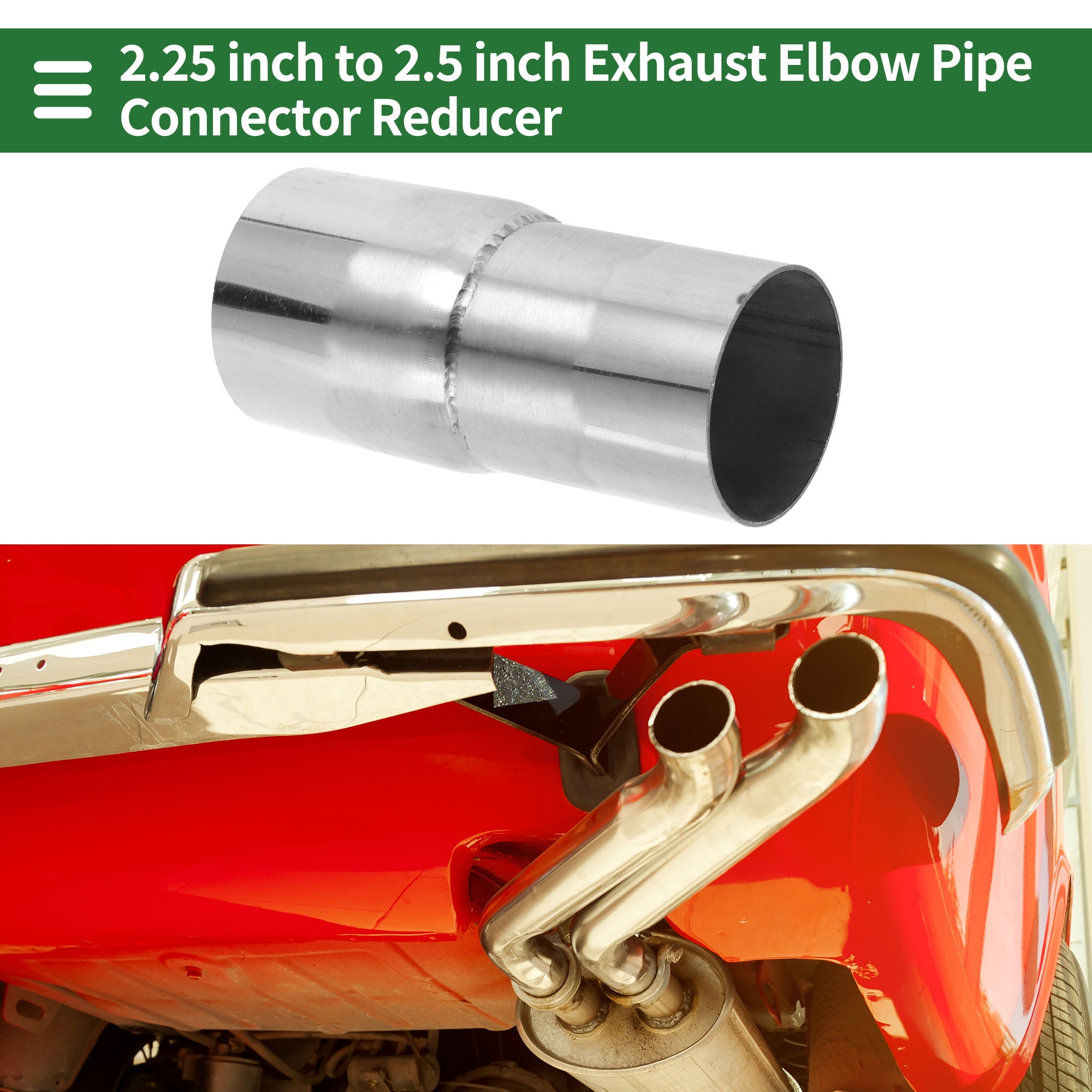 Unique Bargains Mandrel Exhaust Pipe Adapter Concentric Reducer 2.25'' OD to 2.5'' OD
