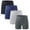 Black/Deep Grey/Deep Blue/Heather Grey, variant on wirarpa Women's Boyshorts Underwear Anti-chafing Modal Boxer Briefs 4 Pack Black Medium