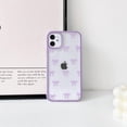 thumbnail image 4 of UTAH-Compatible with iPhone 12 Mini Case Cute Clear Purple Durable Ribbon Bowknot Pattern for Girls Women Soft TPU Transparent Full Camera Lens Shockproof Protective Phone Cover - Purple, 4 of 4