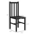 thumbnail image 5 of Dining Chairs Of 4, Black, Solid Pine Wood, Ideal For Casual And Formal Dinners 4 Chair Collection, Black Slat Back, Pine, For Room, Kitchen, Living Space, 5 of 5