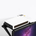 thumbnail image 3 of Hiroekza Adjustable TV Stand Rack - Space-Saving Foldable Desk Shelf for Computer, Router & Small Items Storage | Durable ABS Plastic Organizer with Non-Slip Rubber Dots White, 3 of 7