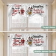 thumbnail image 5 of Christmas Hot Chocolate Tie Up Valance Curtains for Windows, Kitchen Curtains Window Treatments, Winter Cocoa Vintage Short Window Shades Valances for Bedroom Bathroom Cafe 42"x12", 5 of 8