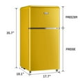 WANAI Retro 3.2 Cu ft Two Door Mini Fridge with Freezer, Office or Dorm