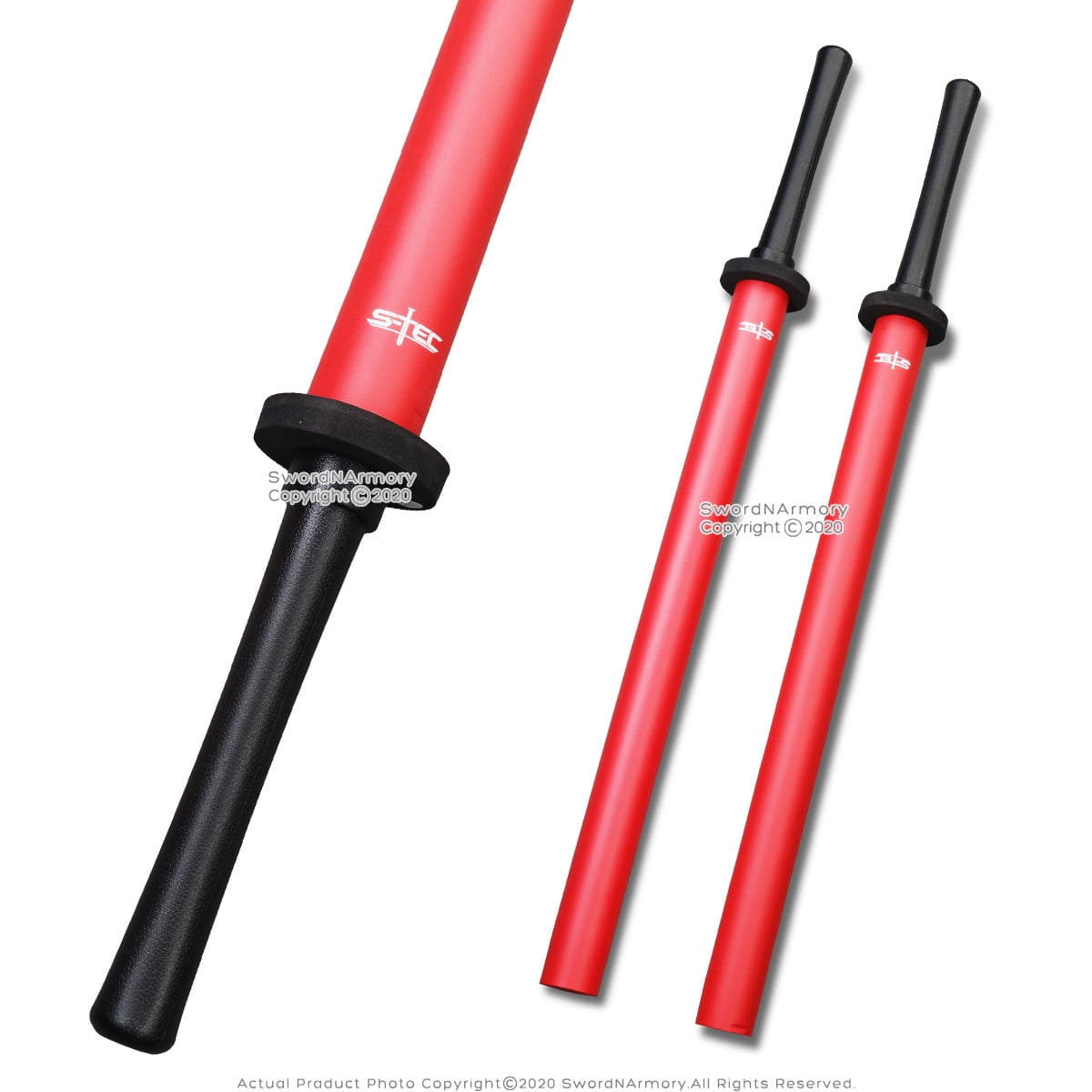 Set of 2 Foam Padded Training Swords Shinai Bokken with Hard Plastic Handle
