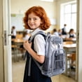 thumbnail image 2 of Weebloom Large School Clear Backpack For Kids Boys Girls Waterproof Lightweight Transparent Design Visibility For School Daily Use Bookbag Middle High School College Grey, 2 of 6