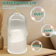 thumbnail image 6 of Makeup Brush Holder with Lid Cosmetic Tools Organizer 360 Rotating Waterproof Dustproof Make Up Brushes Storage for Vanity Bathroom Countertop, 6 of 8