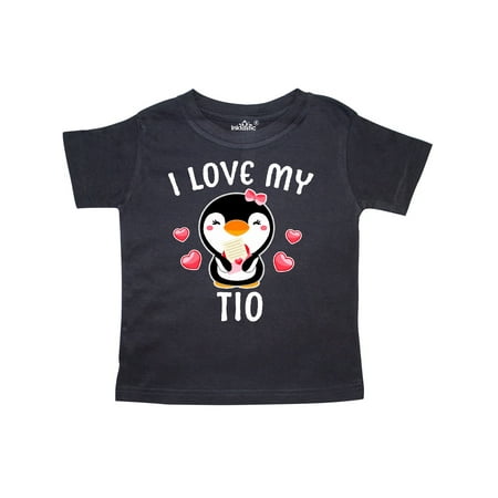 

Inktastic I Love My Tio with Cute Penguin and Hearts Gift Toddler Toddler Girl T-Shirt