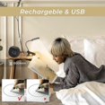 thumbnail image 3 of Clip On Reading Light, Book Light For Reading In Bed, Usb Rechargeable Reading Light With 16 Leds, 5 Brightness And 3 Color Modes For Readers And Kids, 3 of 3