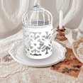 thumbnail image 4 of Candles Promotion Sale! Hollow Candlestick Tealight Holder Small Bird Cage Vintage Candle Decorative Metal Candle Holder for Hanging or Table Top Home Decor Wedding Party Accessory White Home Decor, 4 of 6