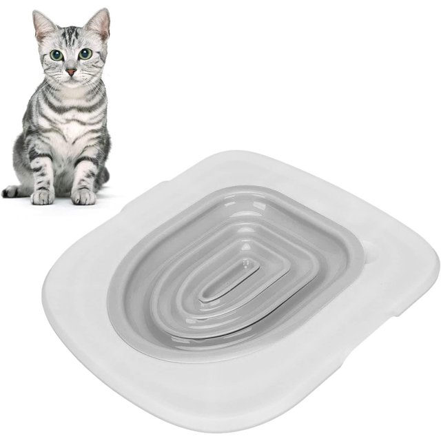 HUGFEGWE Kit d'Entraînement à la Toilette pour Chat, Kit de Tapis de Litière Réutilisable pour Chaton Chiot (Gris) CJB91-68674
