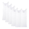thumbnail image 2 of Camiseta Atlética Fruit of the Loom para Niño, Algodón Sustentable Blanco 6 Piezas Talla G, 2 of 4
