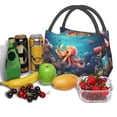 thumbnail image 3 of Fuzoiu Underwater Plant Octopus Print Portable Insulation Lunch Bag,Large Lunch Box,Container Reusable Leakproof Tote for Work, Travel, and Outdoor Activities, 3 of 6