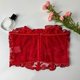 thumbnail image 2 of Playeras,Blusas y Tops,Ropa para Mujer Tallas grandes Bustier deshuesado de encaje floral para mujer (Red, S), 2 of 6