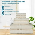 thumbnail image 6 of BNM Ultra-Soft Cotton Assorted Towels (Set of 4), Ivory, 6 of 9