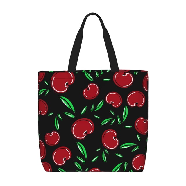 Balery Cherry Bolsa de Mano para Mujeres con Cremallera, Bolsa de Gimnasio con Compartimentos, Bolsa para Laptop, Bolsa para Trabajo