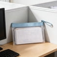 thumbnail image 6 of Clear Frosted Zipper Pouch, Waterproof A6 Document Storage Bag Portable Mini File Organizer with Handle Small Receipt Cash Stationery Holder Travel Office Storage Bag, 6 of 6