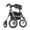 Metallic Graphite, variant on Comodita Uno All Terrain Heavy-Duty Rollator with a 16" Wide Verona Orthopedic Seat Modena yellow
