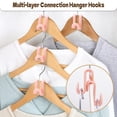 thumbnail image 3 of Clothes Hanger Connectors - 60 Pcs Multi-Level Cascading Hooks, Heavy Duty Plastic Mini Hooks for Space Saver Closet Organizer, 3 of 7