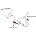 thumbnail image 6 of Tibvox 3/4 Leaves 12V Ceiling Fan Air Cooler Hanging Battery Powered 16”/31.5” Tent Fans for Camping Outdoor Dormitory Home Bed, 6 of 14