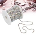 thumbnail image 4 of Rhinestone Trim, Exquisite Elegant Colorful Glittering Craft Rhinestone Chain Soft Easy Cutting Durable Sturdy  For Clothes Decoration For Gift For DIY Craft Silver Back AB, 4 of 8