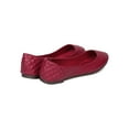 thumbnail image 4 of New Breckelles Abby-23 Women Leatherette Round Toe Quilted Ballet Flat, 4 of 5
