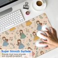 thumbnail image 4 of Long Mouse Pads for Desk,Beige Princess Leaf Pattern Desk Mats on Top Of Desks, Desk Mouse Pad Extra Large with 3mm Non-Slip Base and Stitched Edge for Gaming,Office,Work,Home 31.5"x15.7", 4 of 6
