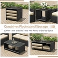 thumbnail image 5 of AECOJOY 7 Pieces Outdoor Furniture Set with Two Storage Boxes, Rattan Wicker Sectional Sofa Couch Patio Conversation Set, Black & Biege, 5 of 6