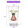 thumbnail image 5 of Hello Welcome Winter Rat Terrier Holding Snow Globe Snowman 16oz Pint Beer Glass Mug Ratty Dog Lover Beer Glasses Cup - 13015, 5 of 5