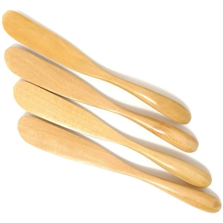 

DancePeanut 4PCS Handmade Wooden Butter Jelly Cheese Knives Spreaders Spatulas for Kitchen