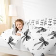 thumbnail image 3 of Manfei Black Bowknot Polka Dot Twin Comforter Sets For Girls,Girly Bow Pattern Bedding Set,Reversible,2-Piece, 3 of 7